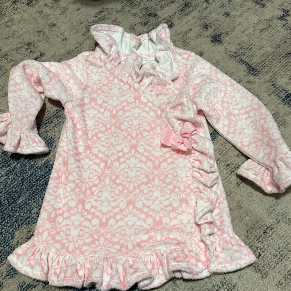 Pink and White Ruffled Baby Dress